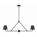 Xavier Linear Chandelier - Matte Black / Black