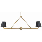 Xavier Linear Chandelier - Vibrant Gold / Black