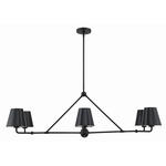 Xavier Linear Chandelier - Matte Black / Black