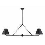 Xavier Linear Chandelier - Matte Black / Black