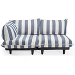 Paletti Outdoor Lounge Set - Black / Stripe Ocean Blue