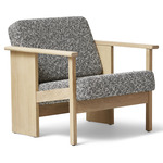 Block Lounge Chair - White Oak / Natural Linen