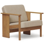 Block Lounge Chair - Natural Oak / Natural Linen