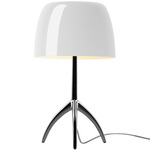 Lumiere Table Lamp - Black Chrome / White