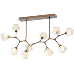 Gem Modern Branch Chandelier - Burnished Bronze / Amber