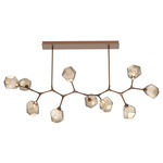 Gem Large Modern Branch Chandelier - Burnished Bronze / Bronze