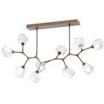 Gem Modern Branch Chandelier - Burnished Bronze / Clear