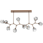 Gem Large Modern Branch Chandelier - Burnished Bronze / Smoke