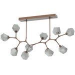 Gem Modern Branch Chandelier - Burnished Bronze / Smoke