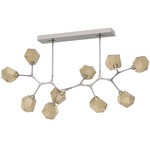 Gem Modern Branch Chandelier - Beige Silver / Bronze