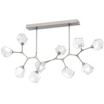Gem Modern Branch Chandelier - Beige Silver / Clear