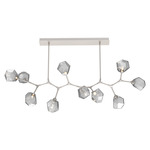 Gem Large Modern Branch Chandelier - Metallic Beige Silver / Smoke