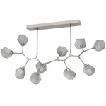 Gem Modern Branch Chandelier - Beige Silver / Smoke