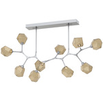 Gem Modern Branch Chandelier - Classic Silver / Bronze