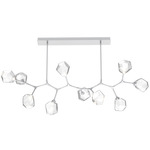 Gem Large Modern Branch Chandelier - Classic Silver / Clear