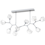 Gem Modern Branch Chandelier - Classic Silver / Clear