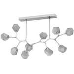 Gem Modern Branch Chandelier - Classic Silver / Smoke