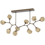 Gem Modern Branch Chandelier - Flat Bronze / Bronze