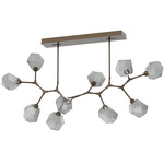 Gem Modern Branch Chandelier - Flat Bronze / Smoke