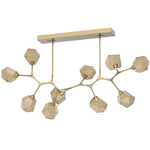 Gem Modern Branch Chandelier - Gilded Brass / Bronze