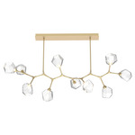 Gem Large Modern Branch Chandelier - Gilded Brass / Clear