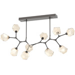 Gem Modern Branch Chandelier - Graphite / Amber