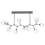 Gem Large Modern Branch Chandelier - Graphite / Clear