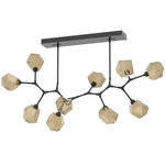 Gem Modern Branch Chandelier - Matte Black / Bronze