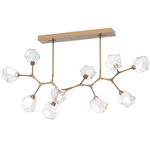 Gem Modern Branch Chandelier - Novel Brass / Clear