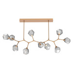 Gem Large Modern Branch Chandelier - Novel Brass / Smoke