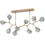 Gem Modern Branch Chandelier - Novel Brass / Smoke