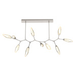 Rock Crystal Modern Branch Chandelier - Beige Silver / Chilled Amber