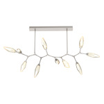 Rock Crystal Large Modern Branch Chandelier - Metallic Beige Silver / Chilled Amber