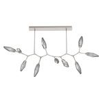 Rock Crystal Large Modern Branch Chandelier - Metallic Beige Silver / Chilled Smoke