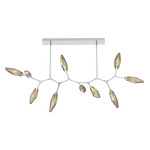 Rock Crystal Large Modern Branch Chandelier - Classic Silver / Chilled Bronze