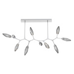Rock Crystal Large Modern Branch Chandelier - Classic Silver / Chilled Smoke