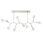 Blossom Large Modern Branch Chandelier - Metallic Beige Silver / Clear