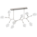 Blossom Large Modern Branch Chandelier - Metallic Beige Silver / Clear