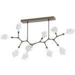 Blossom Large Modern Branch Chandelier - Flat Bronze / Clear