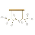 Blossom Large Modern Branch Chandelier - Gilded Brass / Clear