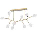 Blossom Large Modern Branch Chandelier - Gilded Brass / Clear