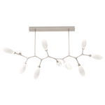 Fiori Modern Branch Chandelier - Metallic Beige Silver / White