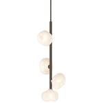 Ume Vertical Pendant - Bronze / Frosted