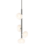 Ume Vertical Pendant - Natural Iron / Frosted