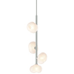 Ume Vertical Pendant - Vintage Platinum / Frosted