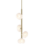 Ume Vertical Pendant - Modern Brass / Frosted
