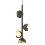 Brooklyn Vertical Pendant - Bronze / Modern Brass