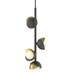 Brooklyn Vertical Pendant - Natural Iron / Modern Brass