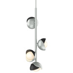 Brooklyn Vertical Pendant - Vintage Platinum / Black