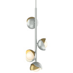 Brooklyn Vertical Pendant - Vintage Platinum / Modern Brass